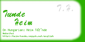 tunde heim business card